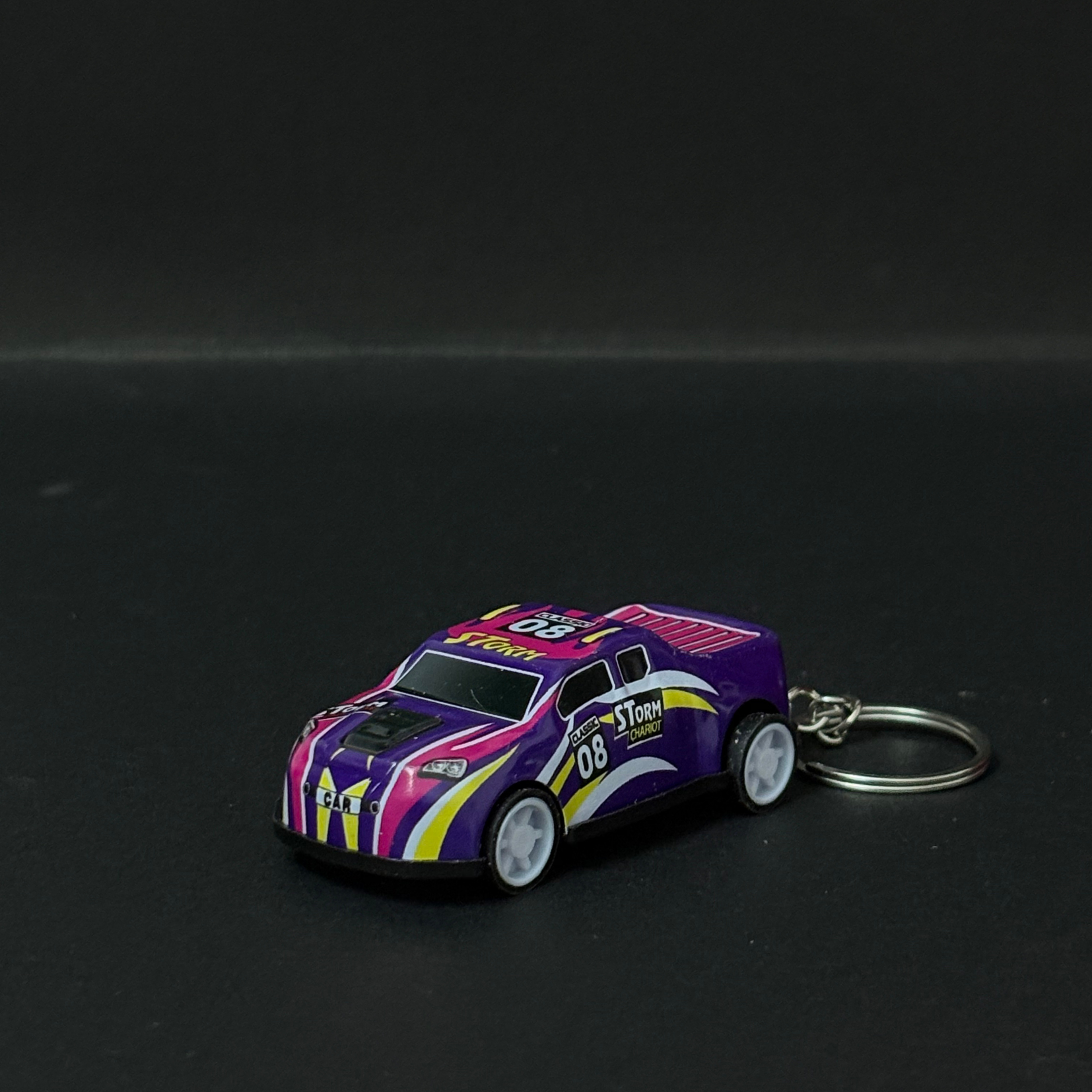Violet Pickup Truck Pullback Car Keychain
