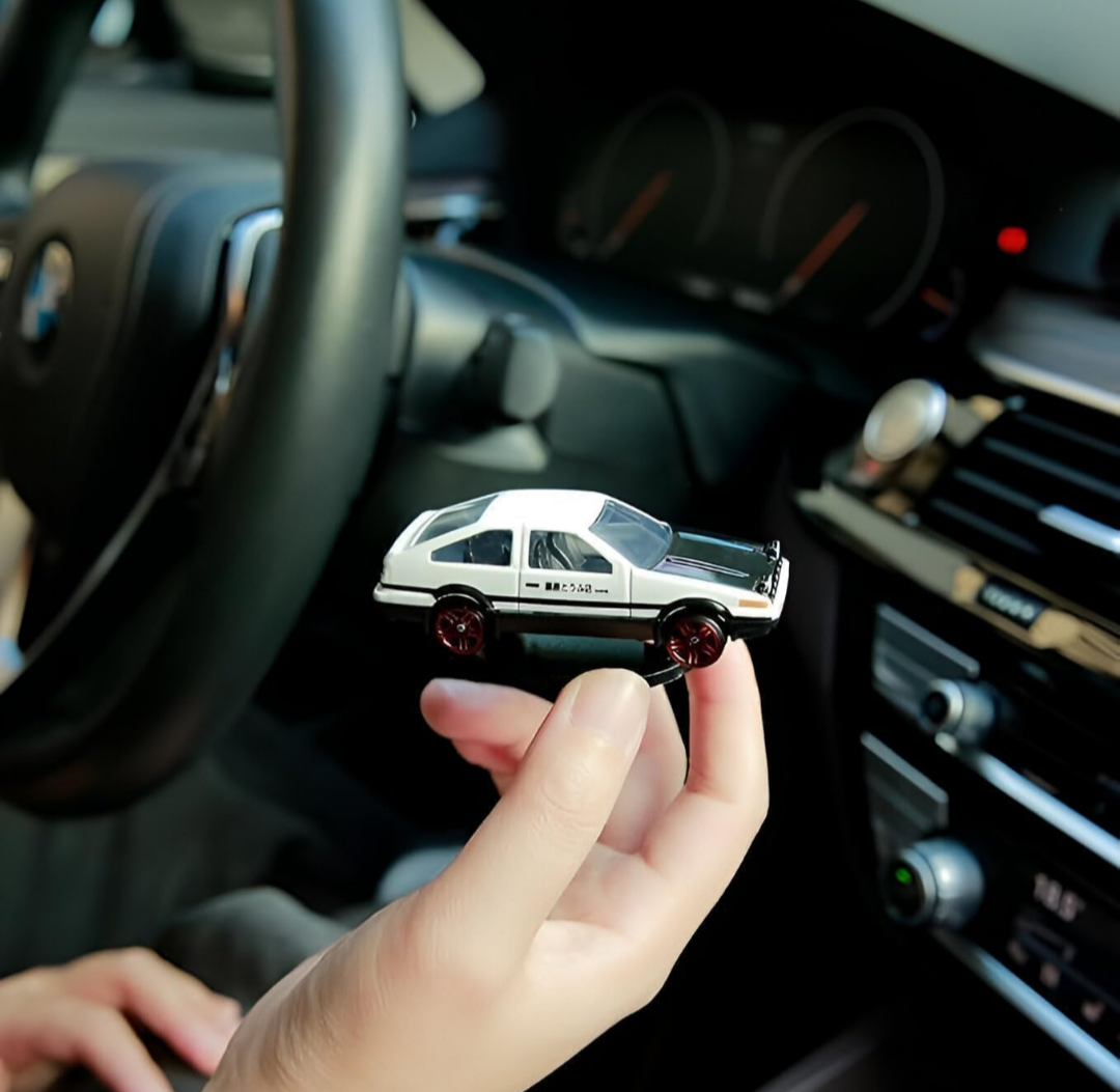 White Car Dashboard Toy |Spinning Car Model| Dynamic Rotate Car Toy For Car and Desk