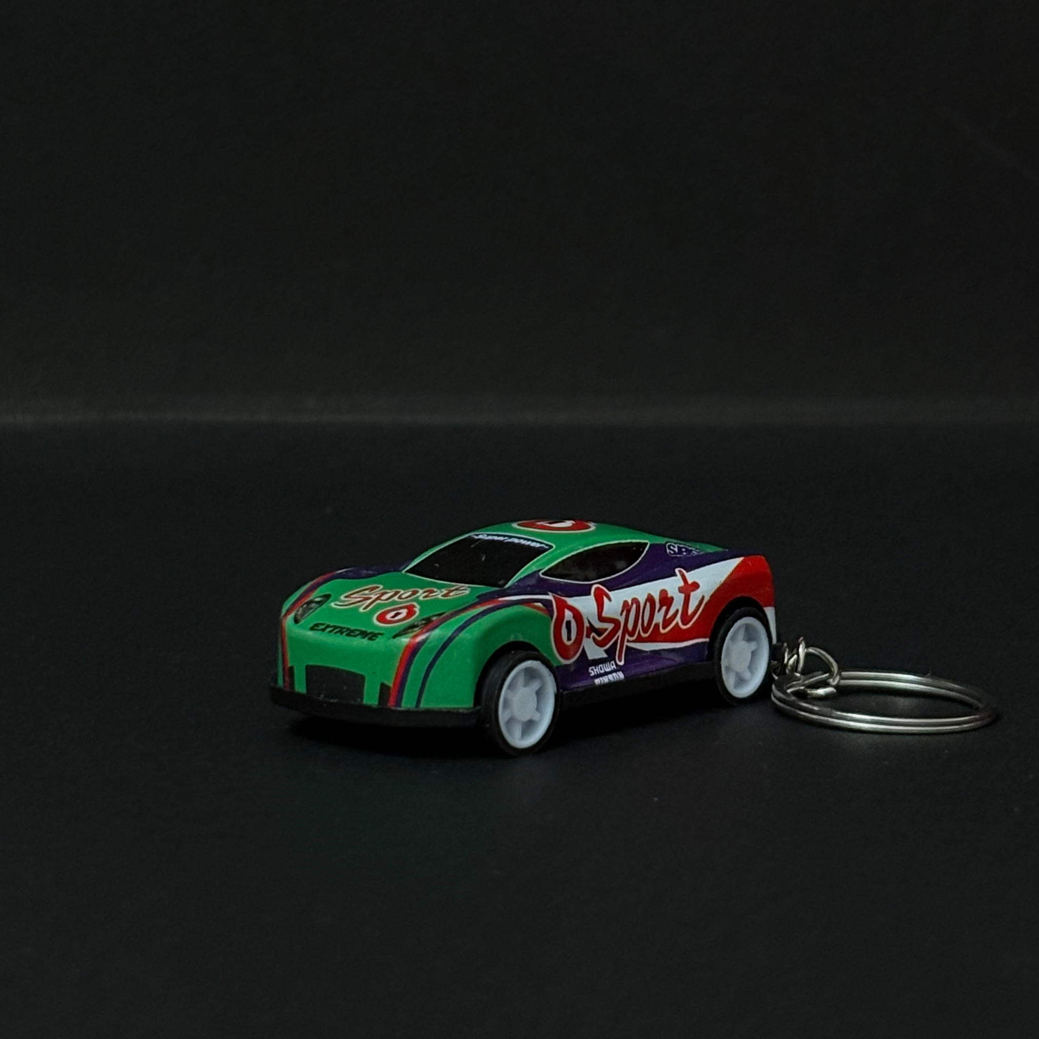 Green Sports Pullback Car Keychain